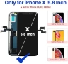 Нов Дисплей тъчскрийн за iPhone X 5.8 HD екран с инструменти части Айфон, снимка 6