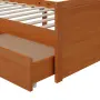 vidaXL Рамка за легло с чекмеджета, меденокафява, бор масив, 90х200 см, снимка 7