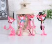 4 бр Pink Panther Пинко Розовата Пантера пластмасови фигурки PVC за игра и украса торта играчки
