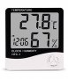 Термометър за дома 3в1 с дигитален дисплей, влагометър и часовник