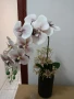 реалистични изкуствени орхидеи в керамична кашпа , снимка 8
