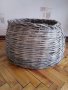 Дървен кош,стар ръчно изплетен от ракита , снимка 5