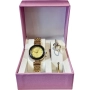 Дамски подаръчен комплект - Елегантен часовник с нежна гривна, снимка 4