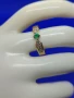 Златен пръстен с Колумбийски изумруд и диаманти , снимка 1