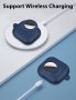 Нов 2 в 1 син силиконов удароустойчив защитен калъф за AirTag и AirPods 3, снимка 3