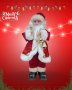 Декоративен Дядо Коледа със светеща факла и камбанки, снимка 1 - Декорация за дома - 42910731