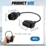 OBD адаптер 38 Pin OBD1 към 16 Pin OBD2 за Mercedes – 30 см, снимка 2