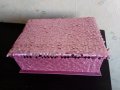 Луксозни кутии за бижута, сатен и пайети, в розово, поотделно, снимка 8
