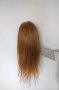 Фризьорска тренировъчна глава с ЕСТЕСТВЕНА коса 60см + стойка, снимка 5
