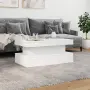 vidaXL Маса за кафе с LED осветление, бяла, 90x50x40 см, снимка 4