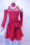 Детска рокля за спортни танци в червен цвят и гол гръб, снимка 3