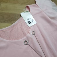 Нежен розов топ блузка, снимка 7 - Корсети, бюстиета, топове - 34443317