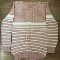 Розов пуловер, снимка 1 - Блузи с дълъг ръкав и пуловери - 42673655