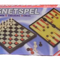 Пластмасов шах 3 в 1, снимка 1 - Образователни игри - 35032106