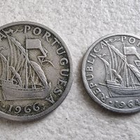 Монети. Португалия. 2 и 5  ескудо.  1964 и 1966 година. 2 бройки., снимка 3 - Нумизматика и бонистика - 40381499