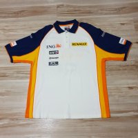 Оригинална мъжка тениска с яка ING Renault F1 Team, снимка 1 - Тениски - 40125764