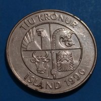 Монета 1996 година Исландия- 75771, снимка 4 - Нумизматика и бонистика - 30386432