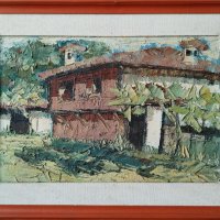 Картина, стара къща в Карлово, худ. Димитър Пачов - 1, снимка 1 - Картини - 40586835