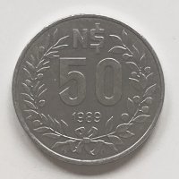  50 песос 1989г Уругвай, снимка 1 - Нумизматика и бонистика - 44294147
