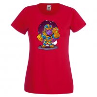 Дамска тениска Marvel Thanos Игра,Изненада,Подарък,Геймър,, снимка 4 - Тениски - 36786075
