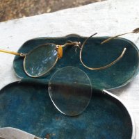 Стари очила с позлата Пенсне, снимка 5 - Антикварни и старинни предмети - 34219384