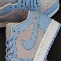 Nike Air Jordan 1 Low Blue Grey Soft Нови Оригинални Дамски Обувки Маратонки Размер 38 Номер 24см , снимка 8 - Маратонки - 40513489