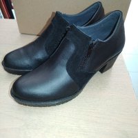 Дамски обувки естествена кожа м. 264 черни , снимка 1 - Дамски ежедневни обувки - 42431212