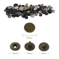 Тик-так копчета, 10мм - Пружинен тип,  - антик, никел, оксид - 10бр, снимка 1 - Други - 42493033