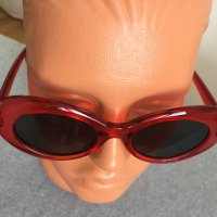 Нови Дамски Слънчеви Очила Червени Черни Прозрачни Кръгли Ретро Модел Модерни , снимка 8 - Слънчеви и диоптрични очила - 44448902