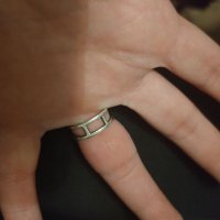 Красив сребърен пръстен-халка, снимка 3 - Пръстени - 38130084