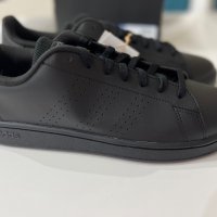 Черни кожени нови маратонки adidas номер 47,3, снимка 1 - Маратонки - 38299346