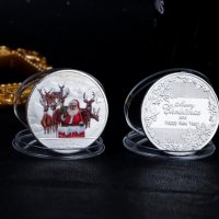 Дълбоко посребрена монета Коледа 90 микрона, снимка 2 - Нумизматика и бонистика - 34896052