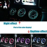 LED Ambient Въздуховоди за купе, с амбиентна светлина 64 цвята, за Mercedes C Class W205, GLC, 7бр., снимка 7 - Аксесоари и консумативи - 42687506