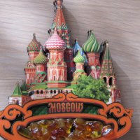 Автентичен дървен 3D магнит от Москва, Русия-серия-, снимка 5 - Колекции - 39247603