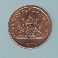 5 цента 1992, Тринидад и Тобаго, снимка 2 - Нумизматика и бонистика - 38699656