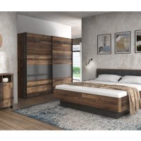 Луксозно легло спалня 180 x 200 в рустик / винтидж / индустриален стил, снимка 1 - Спални и легла - 44299925