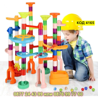 Детска занимателна игра Писта с топчета 105 части - КОД 4165, снимка 2 - Коли, камиони, мотори, писти - 44657098
