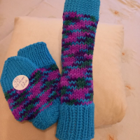 Ръчно плетени дамски чорапи размер 38, снимка 1 - Дамски чорапи - 44594592