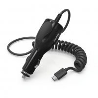 Зарядно за кола - Hama, Micro-USB, 1 A, черно, снимка 1 - Зарядни за кола - 38370338
