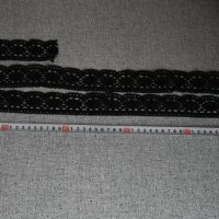 Черна дантела за декорация на текстил, снимка 3 - Други - 40540016