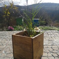 Дървени саксии (кашпи) за растения, снимка 3 - Градински мебели, декорация  - 34975243