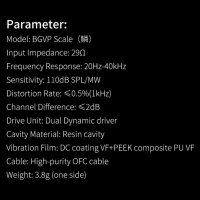 Кабелни IEM слушалки, Hi-res, BGVP Scale, двойни драйвери, MMCX конектор - 3.5 жак с микрофон , снимка 6 - Слушалки и портативни колонки - 39387507