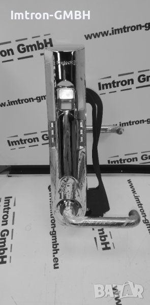 Солидна метална тристранна брава с пръстов отпечатък и код, снимка 1