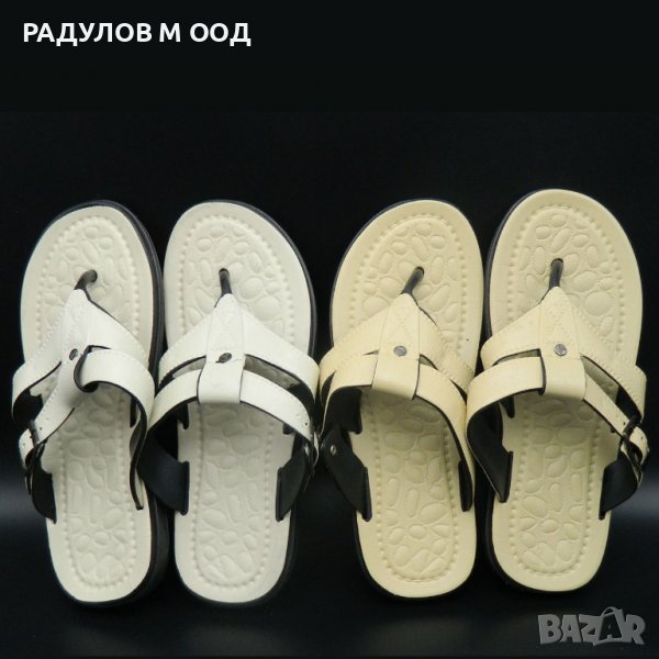 Мъжки чехли с разделител между пръстите бежови / 94, снимка 1