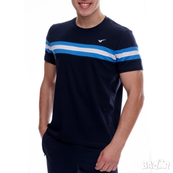 Мъжка спортна тениска REDICS, тъмносиня, памук и ликра, снимка 1