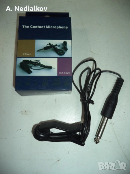 Contact microphone/пиезо адаптер щипка, снимка 1