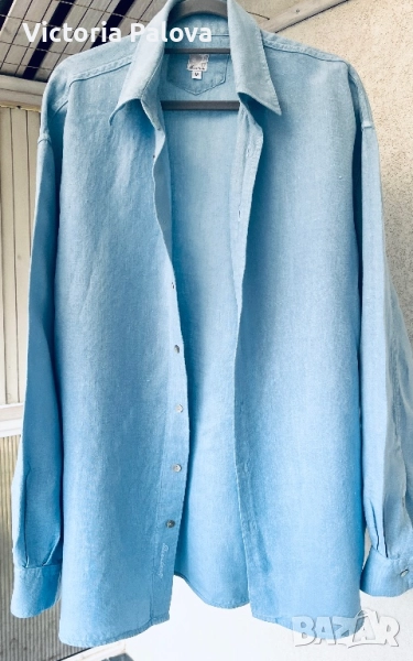 Луксозна риза DEERBERG тежък лен унисекс, снимка 1