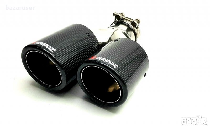 Накрайник ауспух -карбон Двоен-63мм. -1052-63 R/254278/, снимка 1