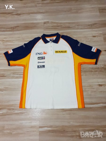 Оригинална мъжка тениска с яка ING Renault F1 Team, снимка 1