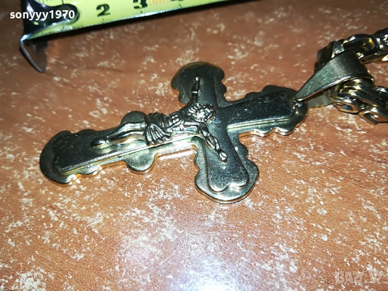 ЗЛАТЕН ЛАНЕЦ С КРЪСТ И ХРИСТОС 0909220857, снимка 1